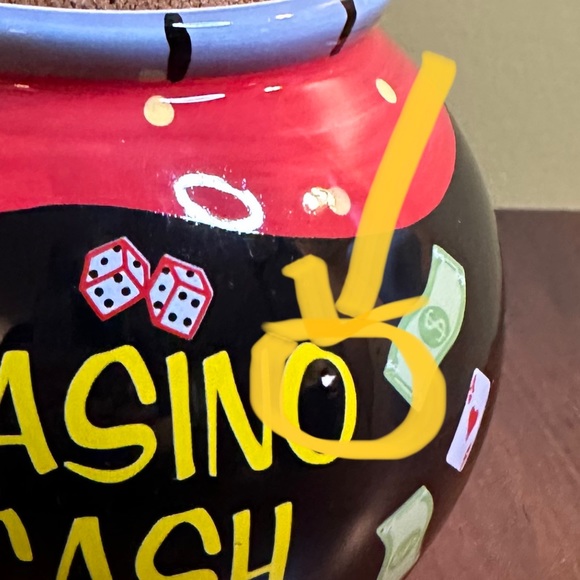 Casino Cash Ceramic Money Jar - Picture 9 of 9